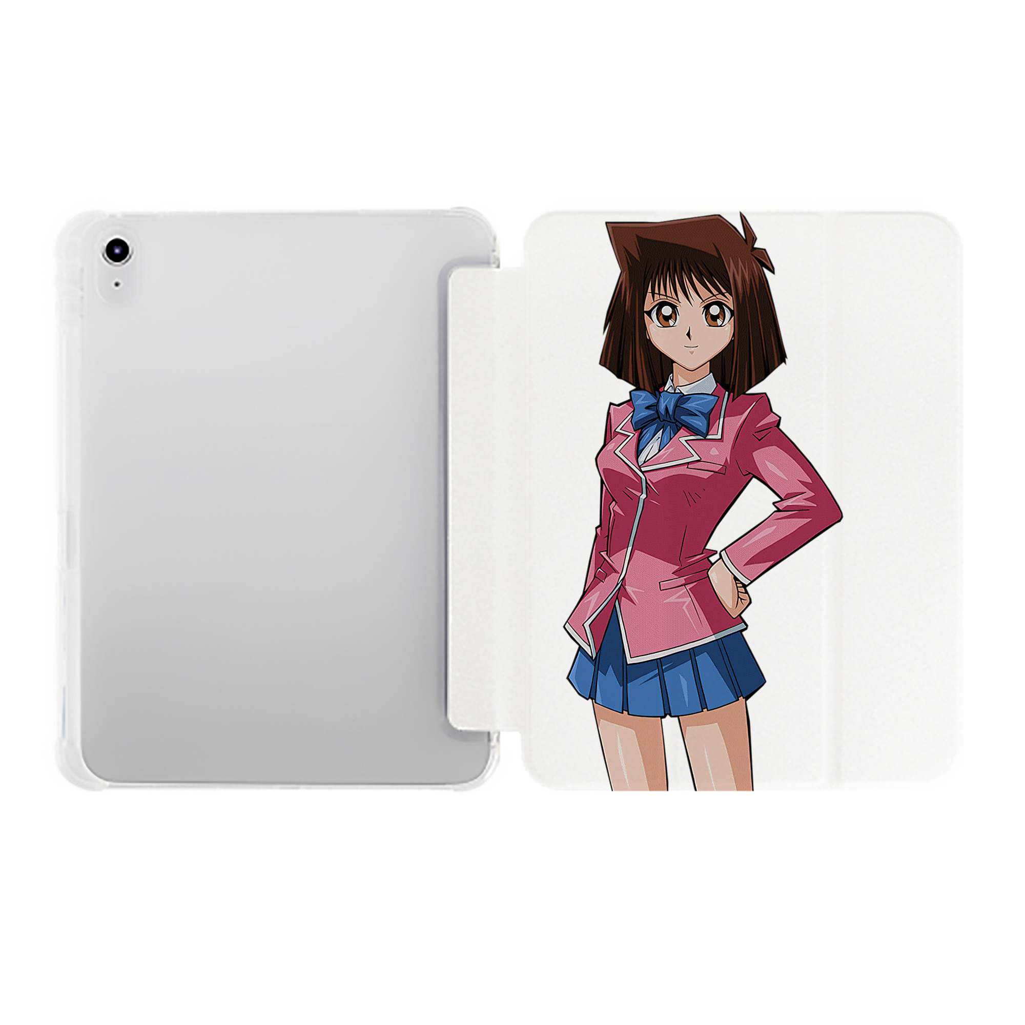 （画像用） 遊☆戯☆王 Yu-Gi-Oh! IPad ケース ペン収納付き 三つ折りスタンド PUレザー×シリコン 対応機種9.5/10.5/10.9インチ